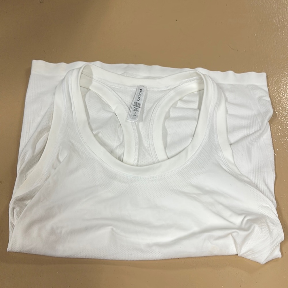 White Athleta Momentum Tank Worn once